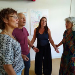 Stemexpressie klinken met collegae 255